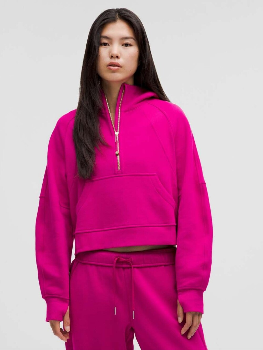 LULULEMON Scuba Oversized Half-Zip Hoodie Ripened Raspberry XS / Small